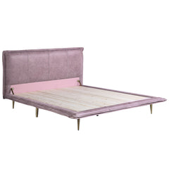 Metis Queen Bed - Pink Top Grain Leather