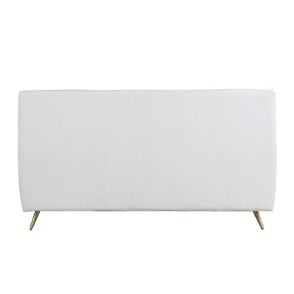 Doris Upholstered Top Grain Leather Bed
