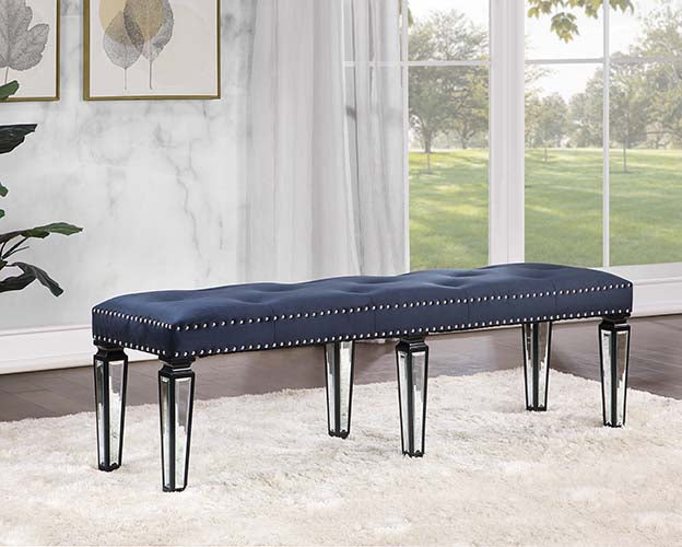 Banco de terciopelo Varian II de 60" de largo