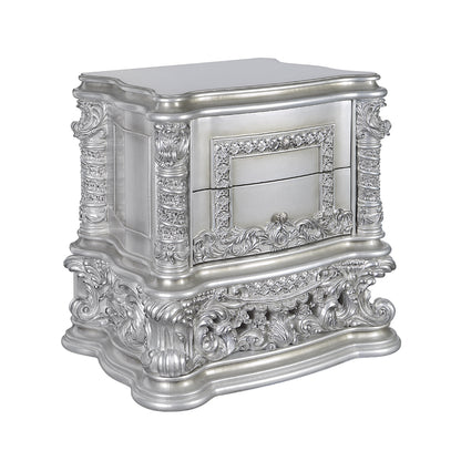 Valkyrie 32"H Antique Platinum Nightstand