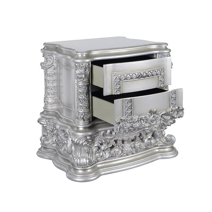 Valkyrie 32"H Antique Platinum Nightstand