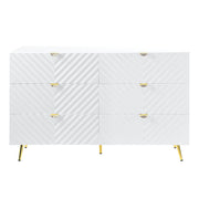 Gaines Dresser - White High Gloss (55"W x 18"D x 34"H)