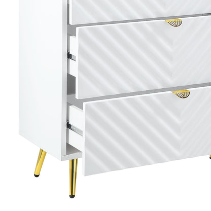 Gaines Dresser - White High Gloss (55"W x 18"D x 34"H)