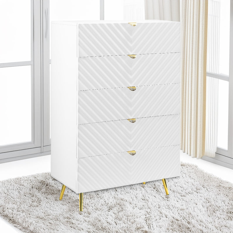 Gaines Chest - White High Gloss