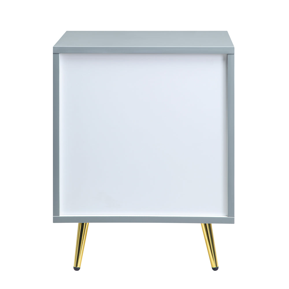 Mesita de noche Gaines de 25" de alto y 2 cajones