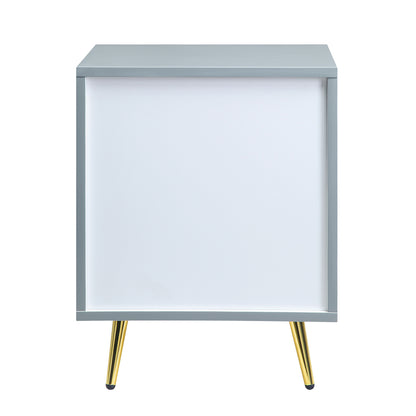 Mesita de noche Gaines de 25" de alto y 2 cajones