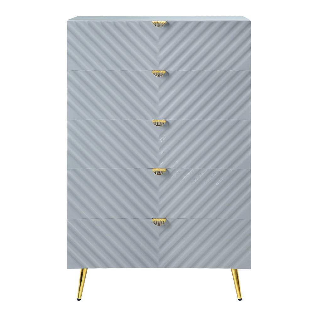 Gaines Chest - Gray High Gloss Finish