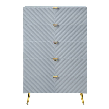 Gaines Chest - Gray High Gloss Finish