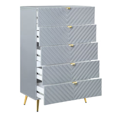 Gaines Chest - Gray High Gloss Finish