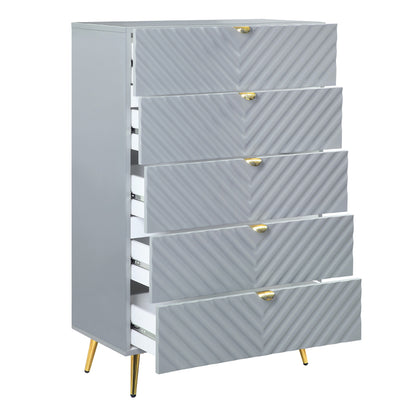 Gaines Chest - Gray High Gloss Finish
