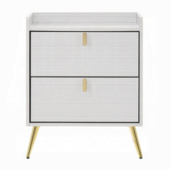Mesita de noche Zeena de 26" de alto y 2 cajones