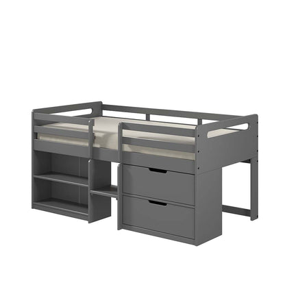 Fabiana Twin Loft Bed 2 Drawers Twin Loft Bed with Storage