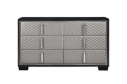 Nicola 65" Black 6-Drawer Dresser