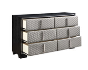 Nicola 65" Black 6-Drawer Dresser