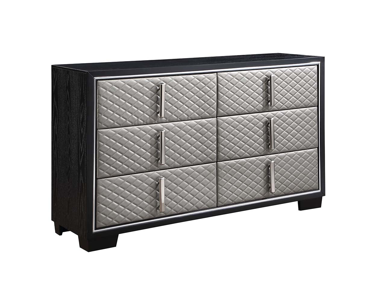 Nicola 65" Black 6-Drawer Dresser