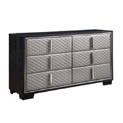 Nicola 65" Black 6-Drawer Dresser