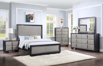Nicola 65" Black 6-Drawer Dresser