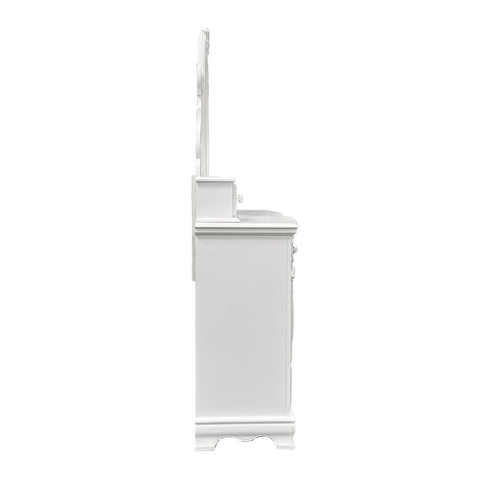 Cómoda Flora de 6 cajones y 132 cm de largo con puerta