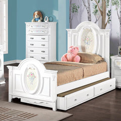 Cama adolescente de madera maciza Flora