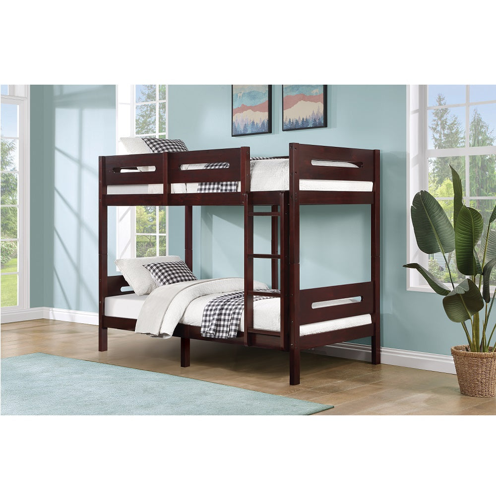 Litera de madera maciza para adolescentes Nissa (T/T)