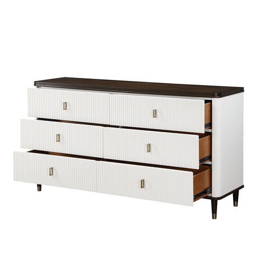 Carena Rectangular 6-Drawer Dresser with Jewelry Tray