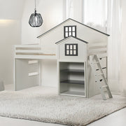Cama alta con forma de casa Ratana