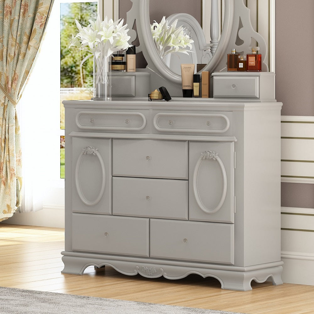 Flora 6 Drawers 52"L Dresser with Door
