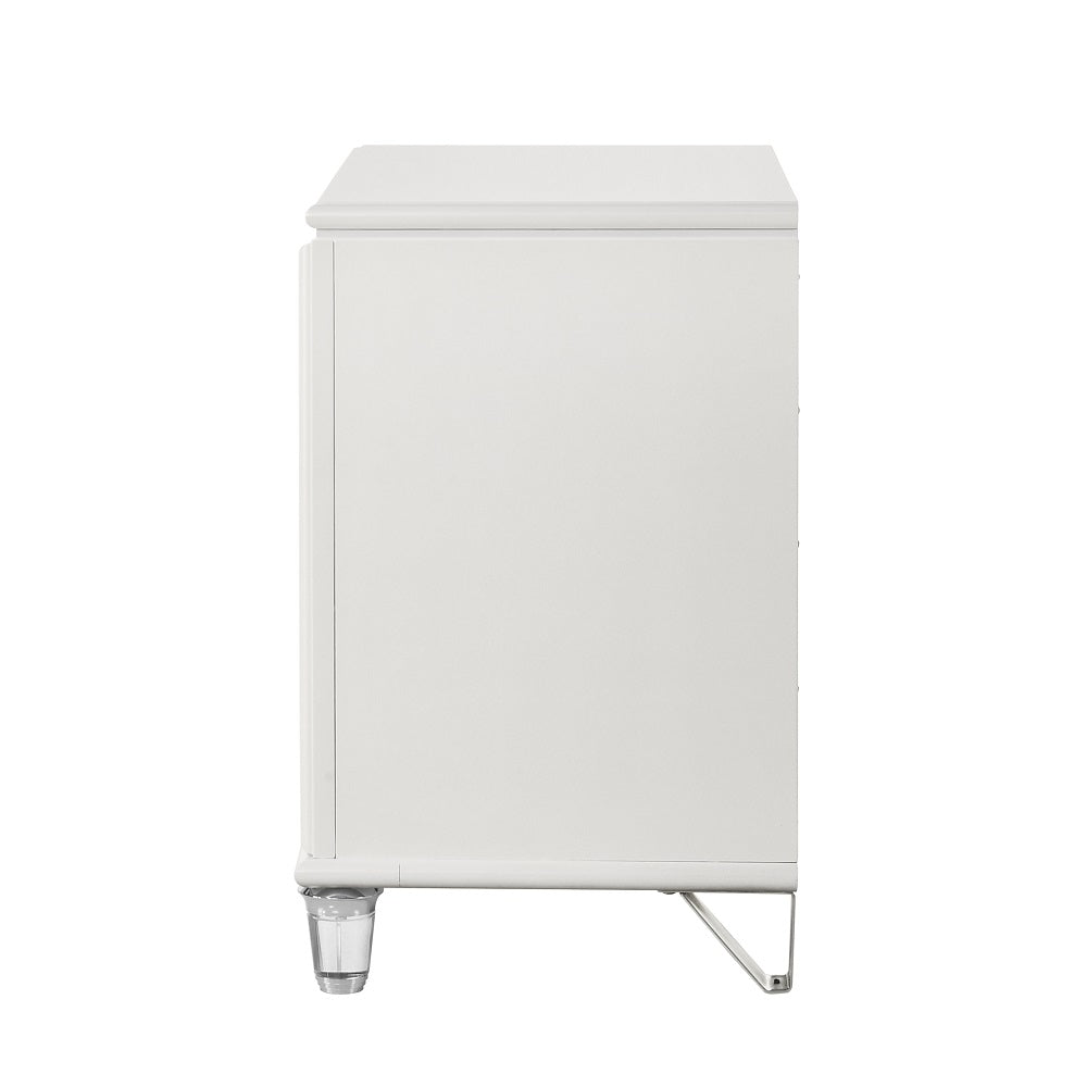 Tarian 29"H Pearl White Nightstand
