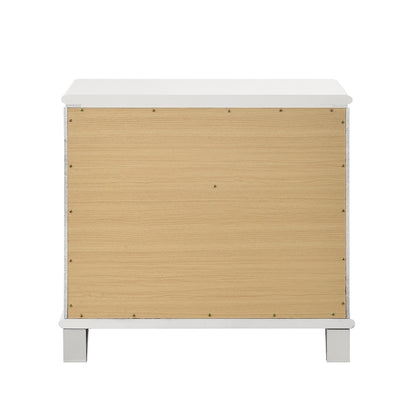 Tarian 29"H Pearl White Nightstand