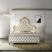 Cama tapizada Lucienne con LED