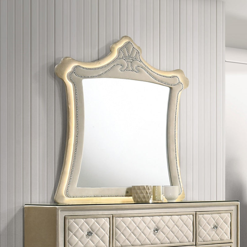 Espejo rectangular Lucienne con LED