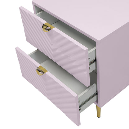 Mesita de noche Gaines de 25" de alto y 2 cajones