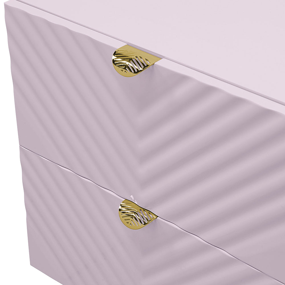 Mesita de noche Gaines de 25" de alto y 2 cajones