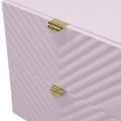 Mesita de noche Gaines de 25" de alto y 2 cajones