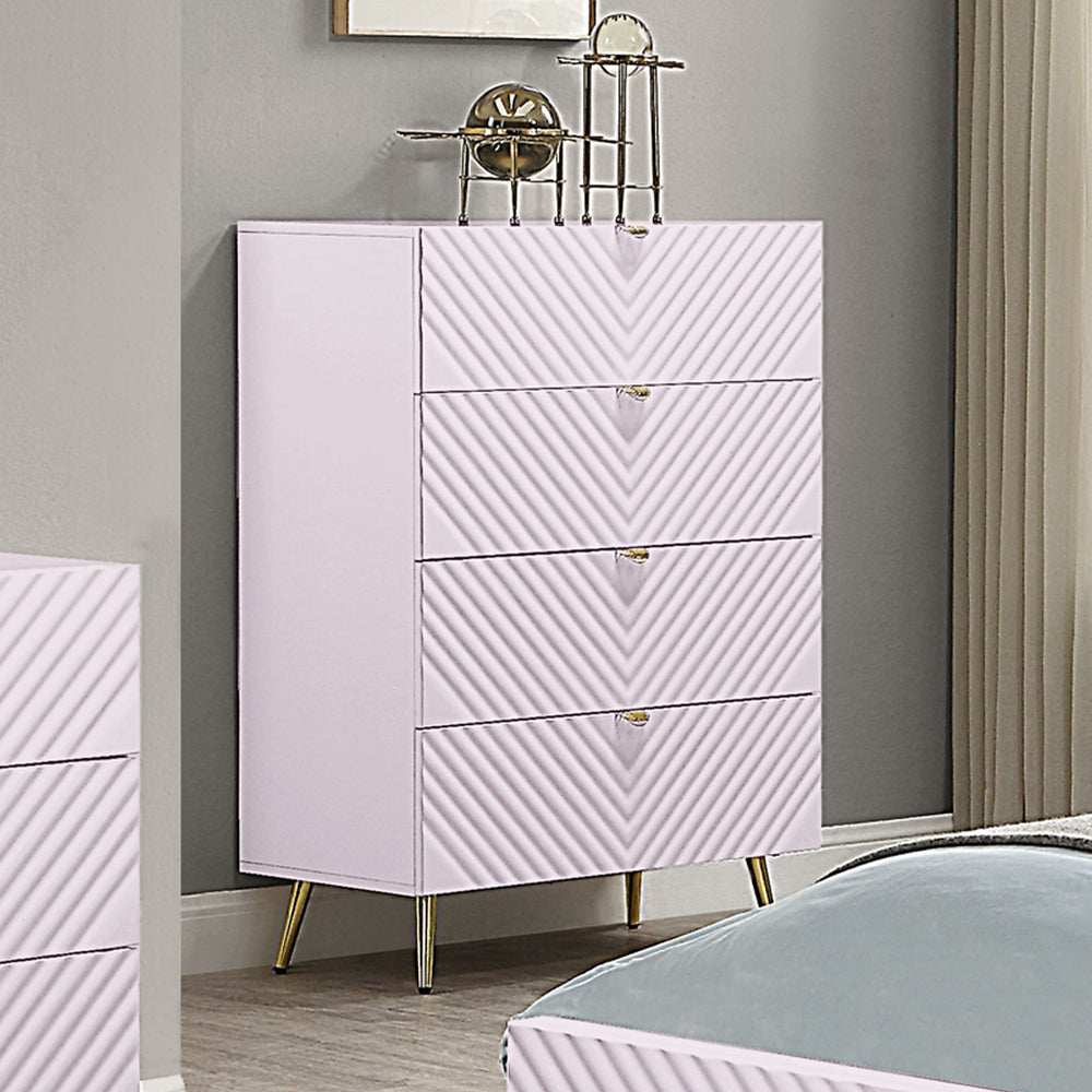 Gaines Chest - Pink High Gloss