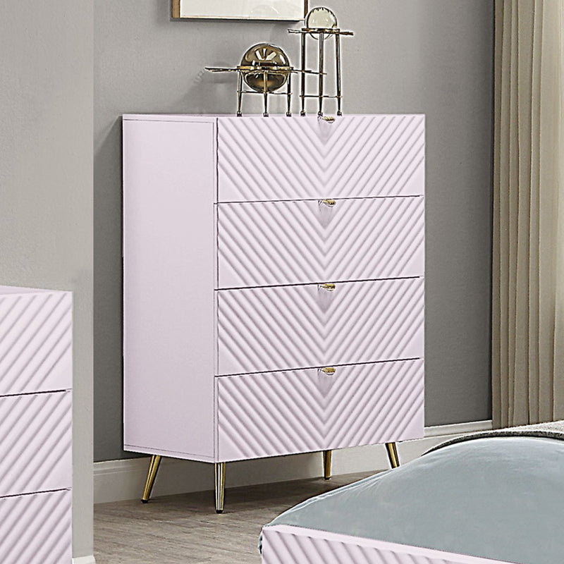 Gaines Chest - Pink High Gloss