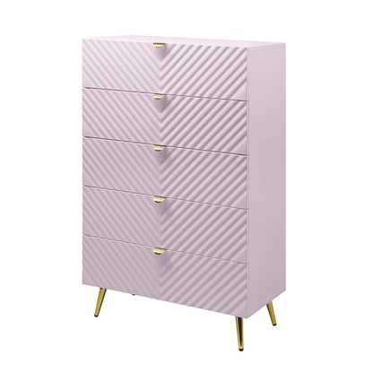 Gaines Chest - Pink High Gloss