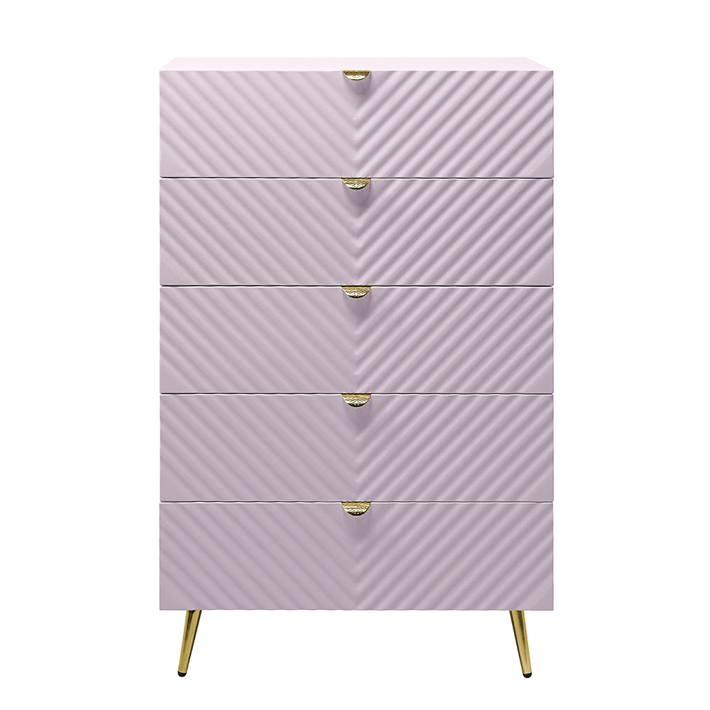 Gaines Chest - Pink High Gloss