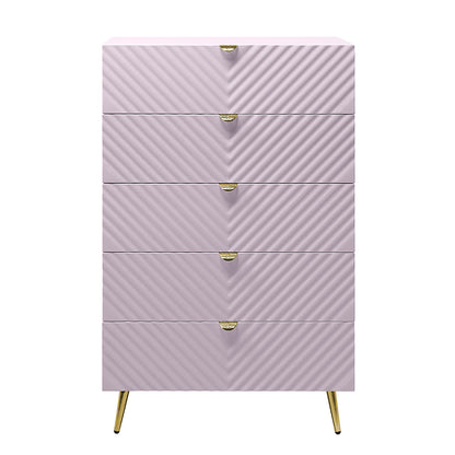 Gaines Chest - Pink High Gloss
