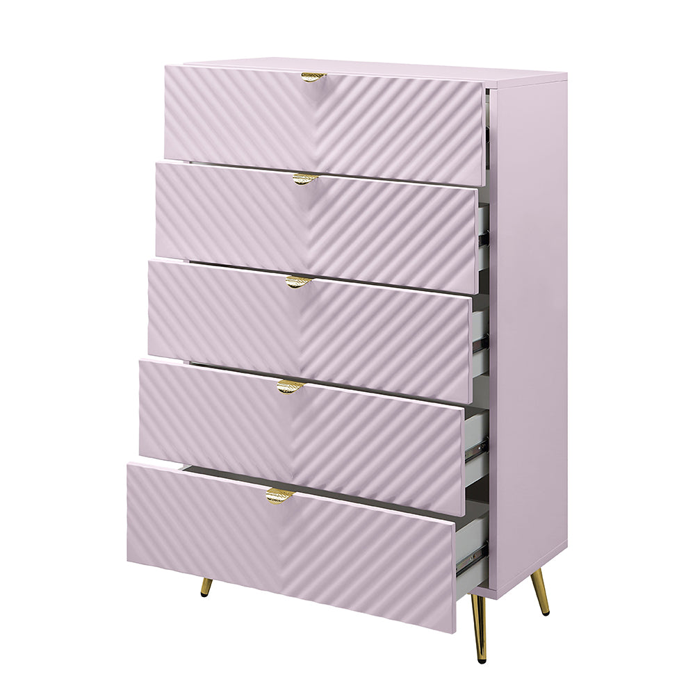 Gaines Chest - Pink High Gloss
