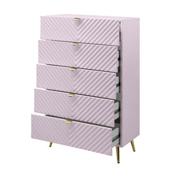 Gaines Chest - Pink High Gloss