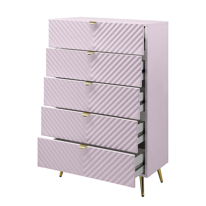 Gaines Chest - Pink High Gloss