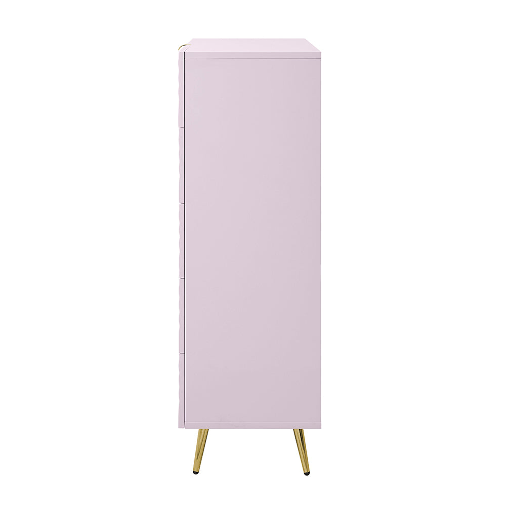 Gaines Chest - Pink High Gloss