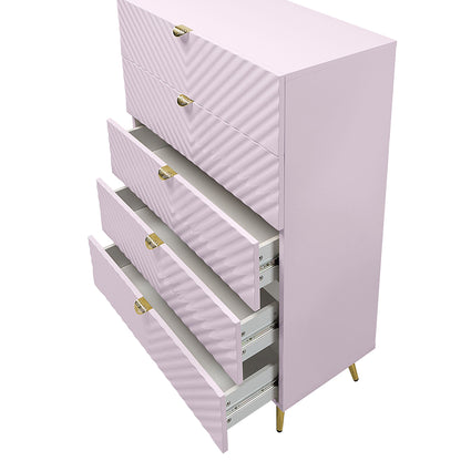 Gaines Chest - Pink High Gloss