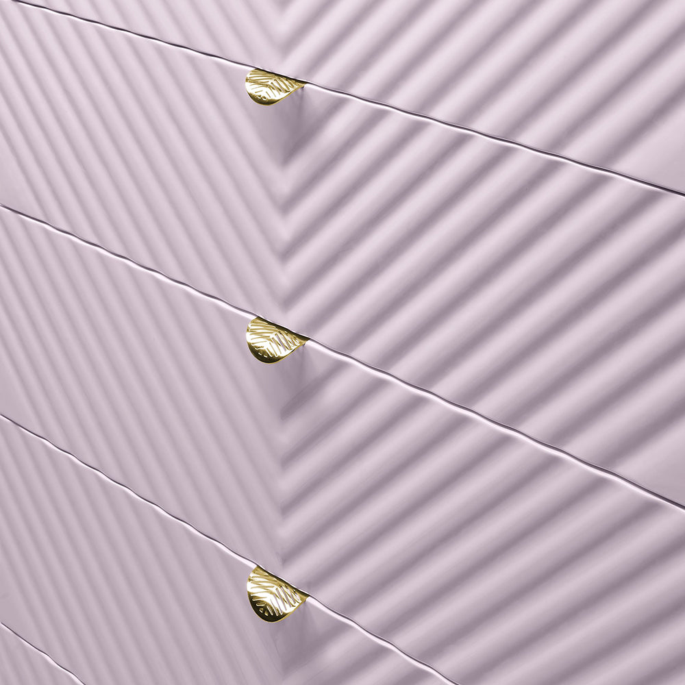 Gaines Chest - Pink High Gloss