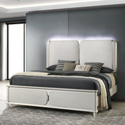 Cama tapizada Laveda de 91" de largo con luz LED