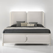 Cama tapizada Laveda de 91" de largo con luz LED