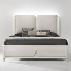 Cama tapizada Laveda de 91" de largo con luz LED
