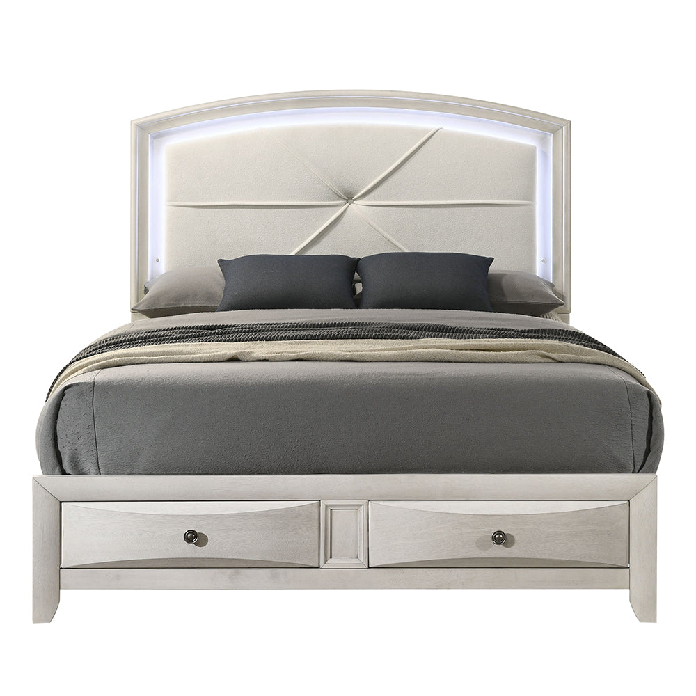 Ramondi Eastern King Bed w/Storage & LED
