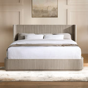 Leanna Eastern King Bed - Light Oak